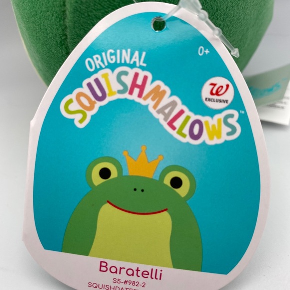 Squishmallow Baratelli Green Frog Prince Crown Walgreens Edition 5" Plush Toy - Picture 3 of 7